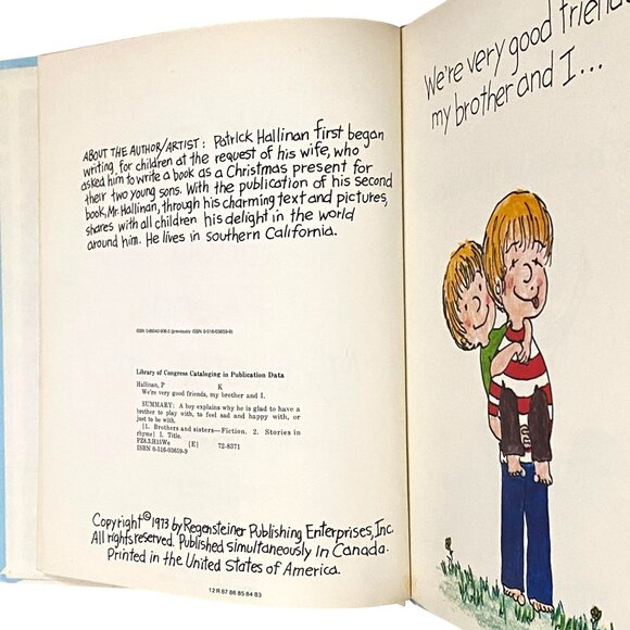 We're Very Good Friends My Brother and I Hardcover P K Hallinan Family Vtg 70s - Picture 3 of 6